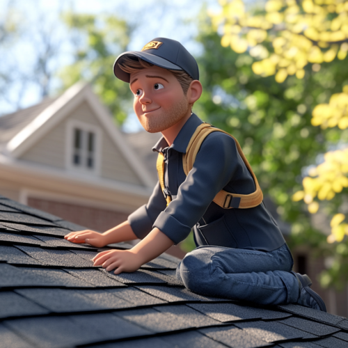 Contractor Repairing Roof