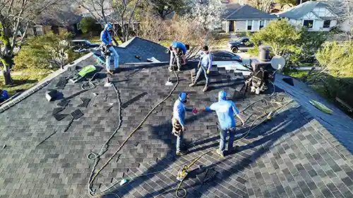 Shingle roof installation in Lewisville after spring hail damage near Castle Hills