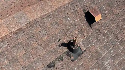 Roof repair in Denton neighborhood near Rayzor Ranch after storm damage